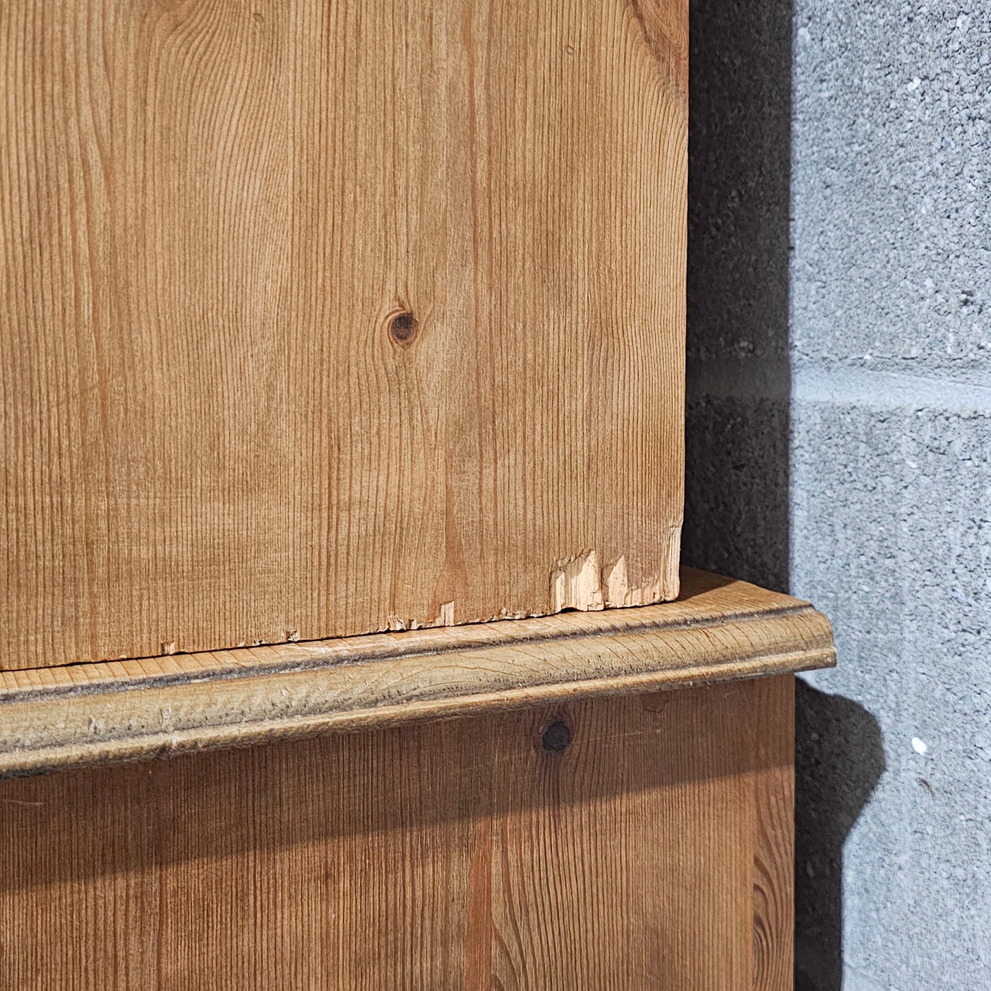 Vintage English Pine Kitchen Dresser with Plate Rack & Wine Storage