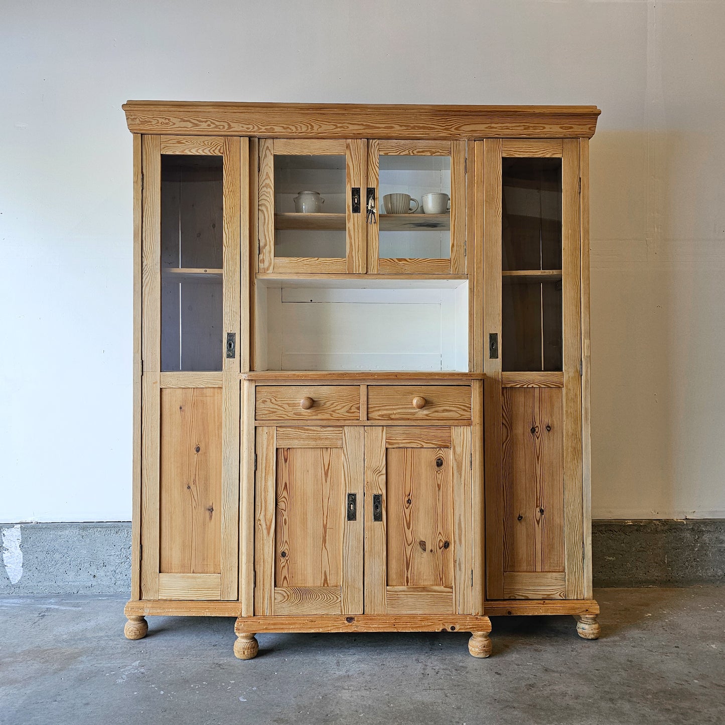 Antique pine kitchen cabinet