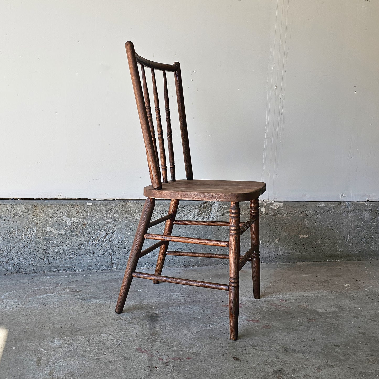 Vintage spindle back dining chairs - set of 4