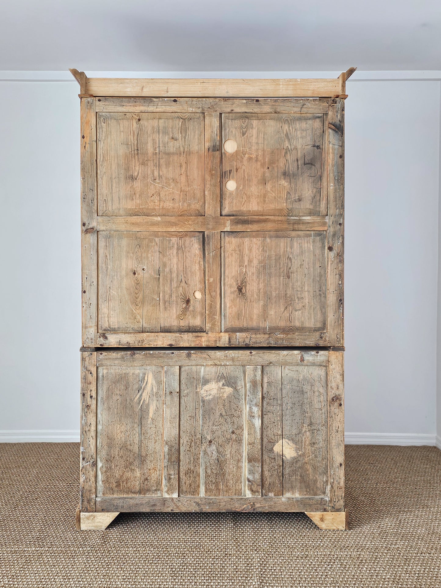 Antique English Pine Linen Press / Housekeeper’s Cupboard