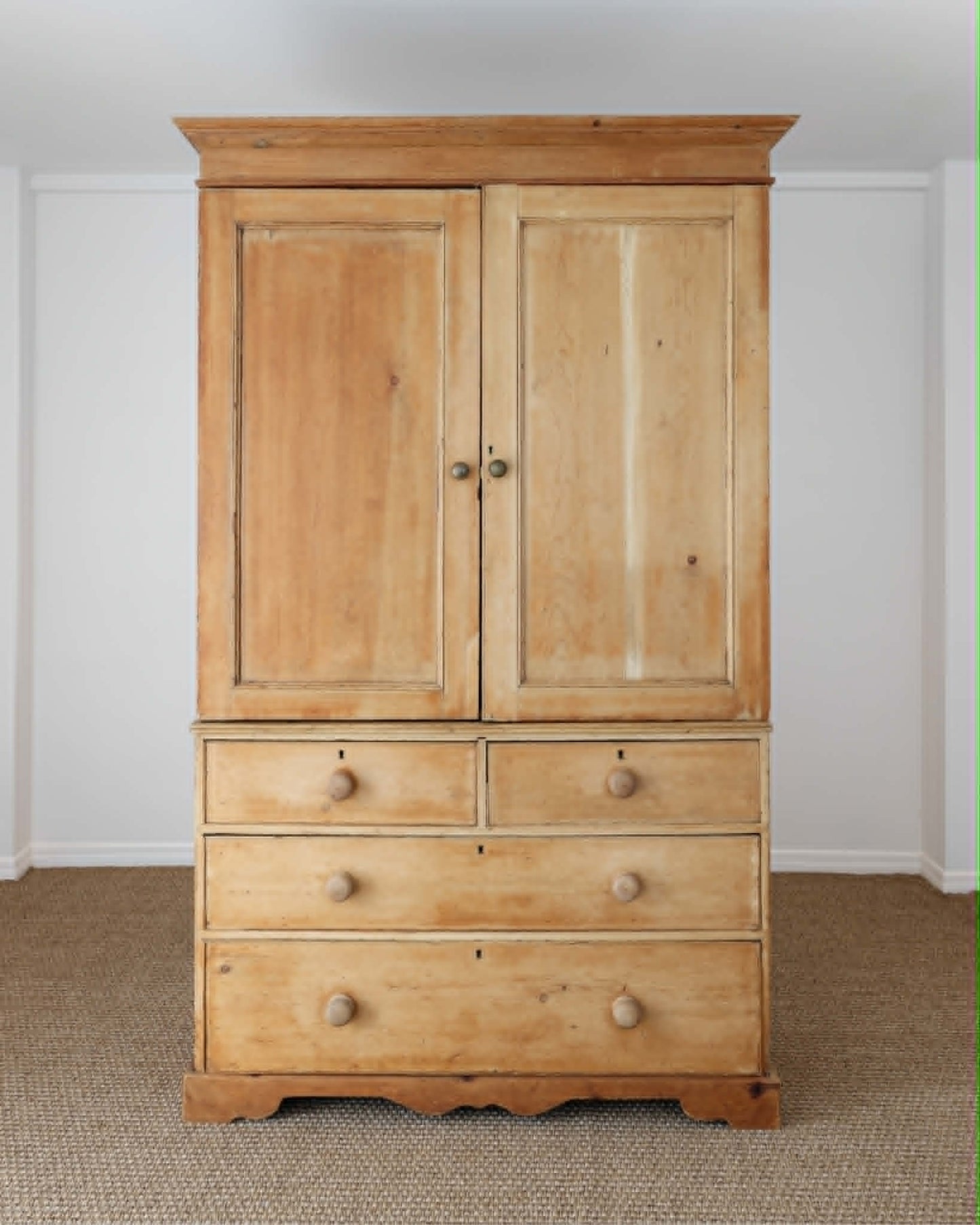Antique English Pine Linen Press / Housekeeper’s Cupboard