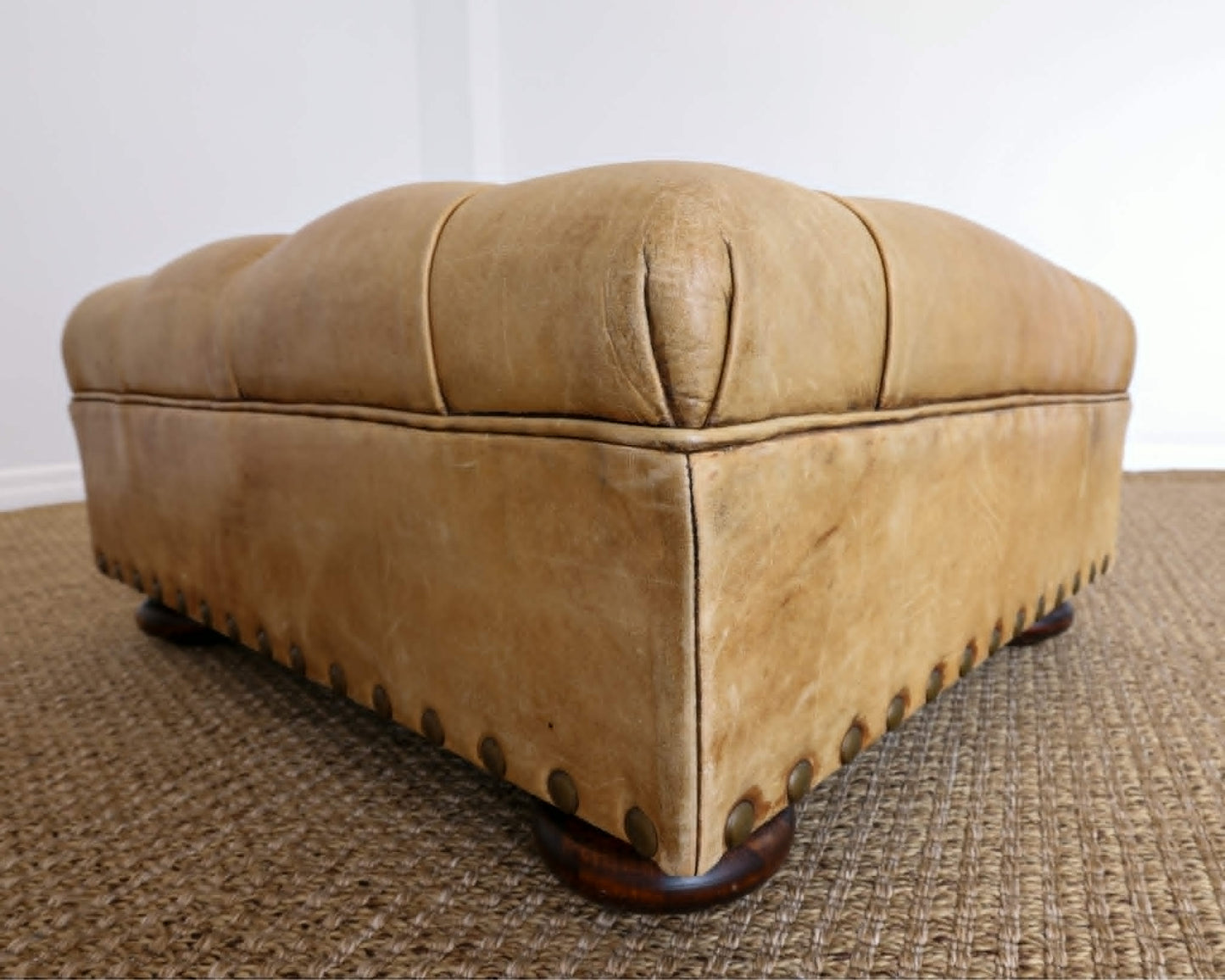 Vintage Ralph Lauren Leather Writer's Ottoman