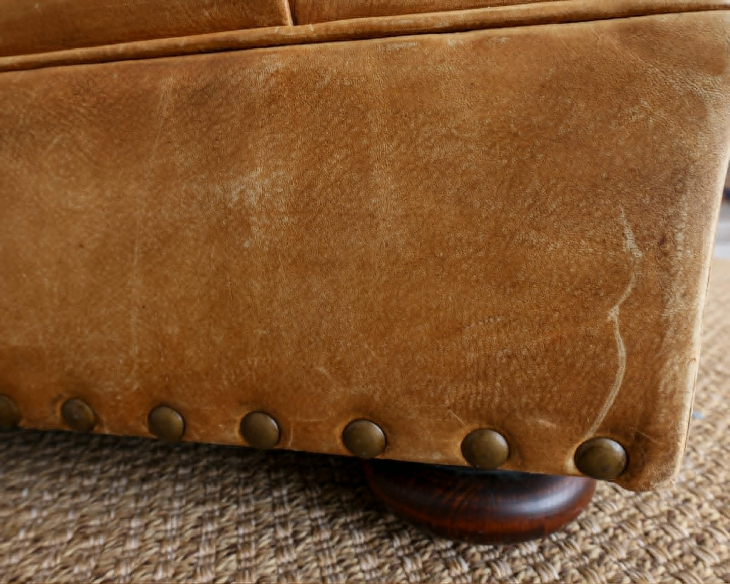 Vintage Ralph Lauren Leather Writer's Ottoman