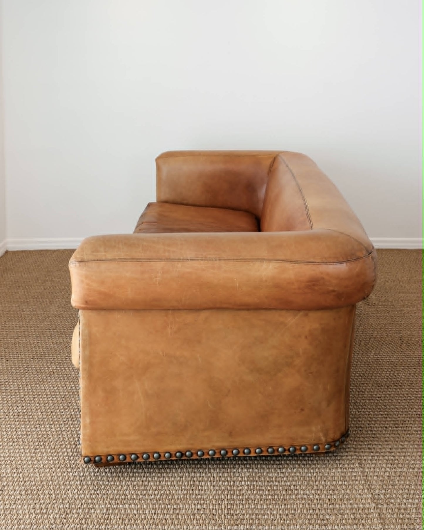 Vintage Ralph Lauren Leather Sofa by Henredon - Circa 1990's