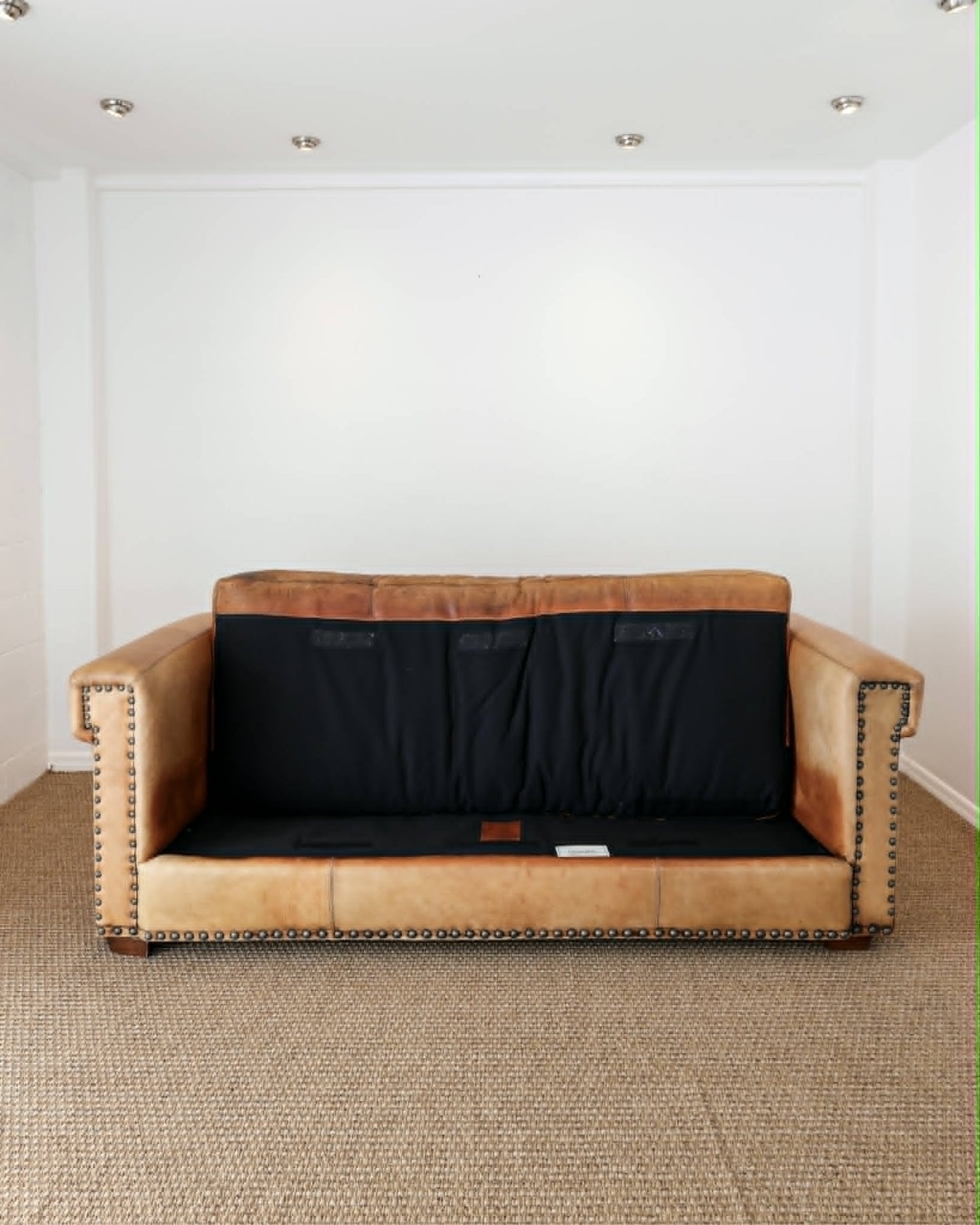 Vintage Ralph Lauren Leather Sofa by Henredon - Circa 1990's