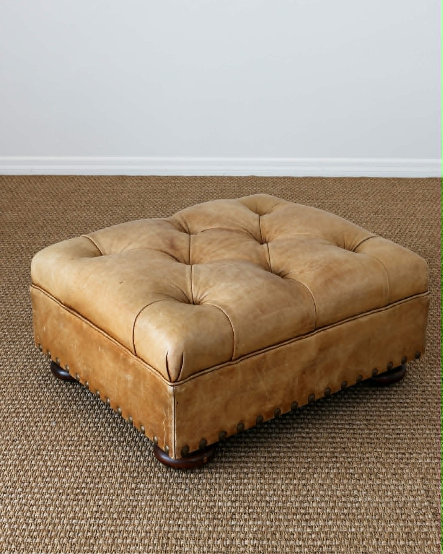 Vintage Ralph Lauren Leather Writer's Ottoman