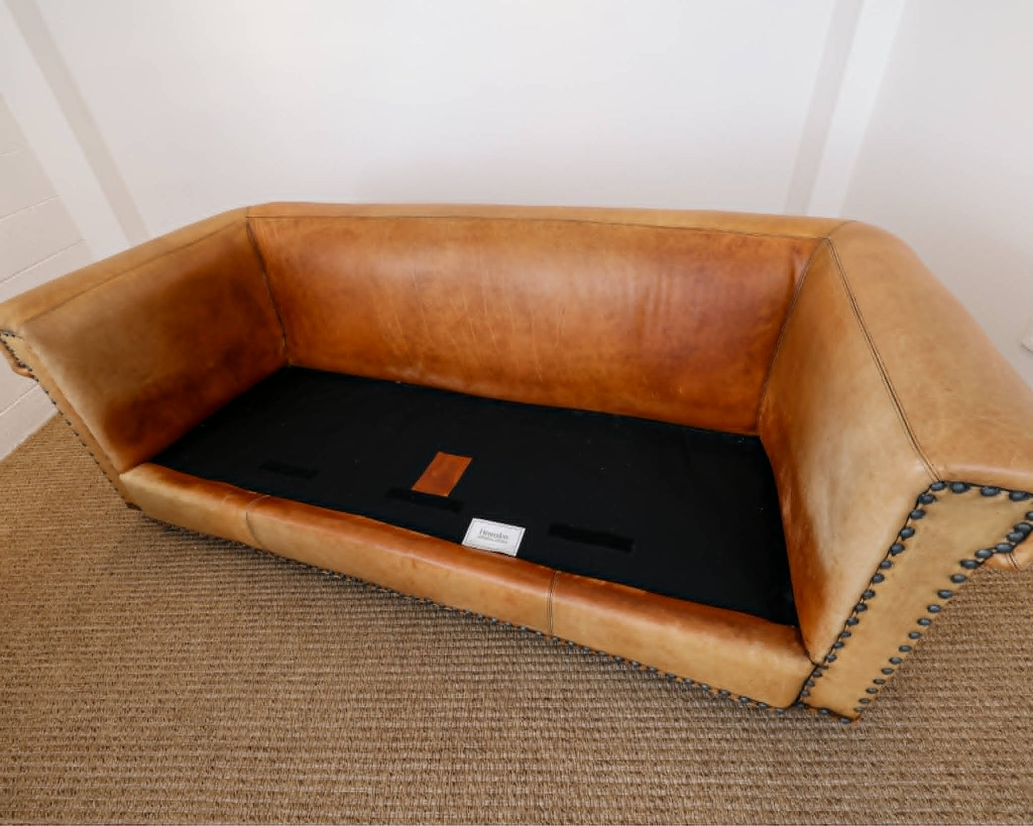 Vintage Ralph Lauren Leather Sofa by Henredon - Circa 1990's