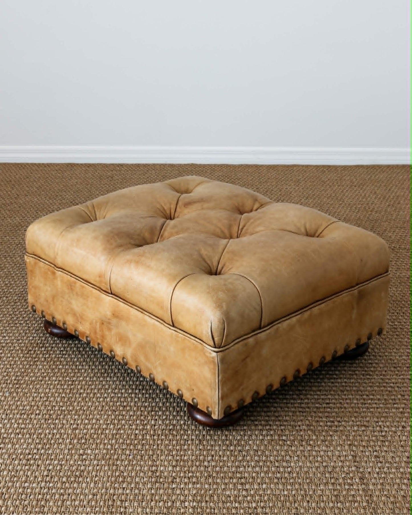 Vintage Ralph Lauren Leather Writer's Ottoman
