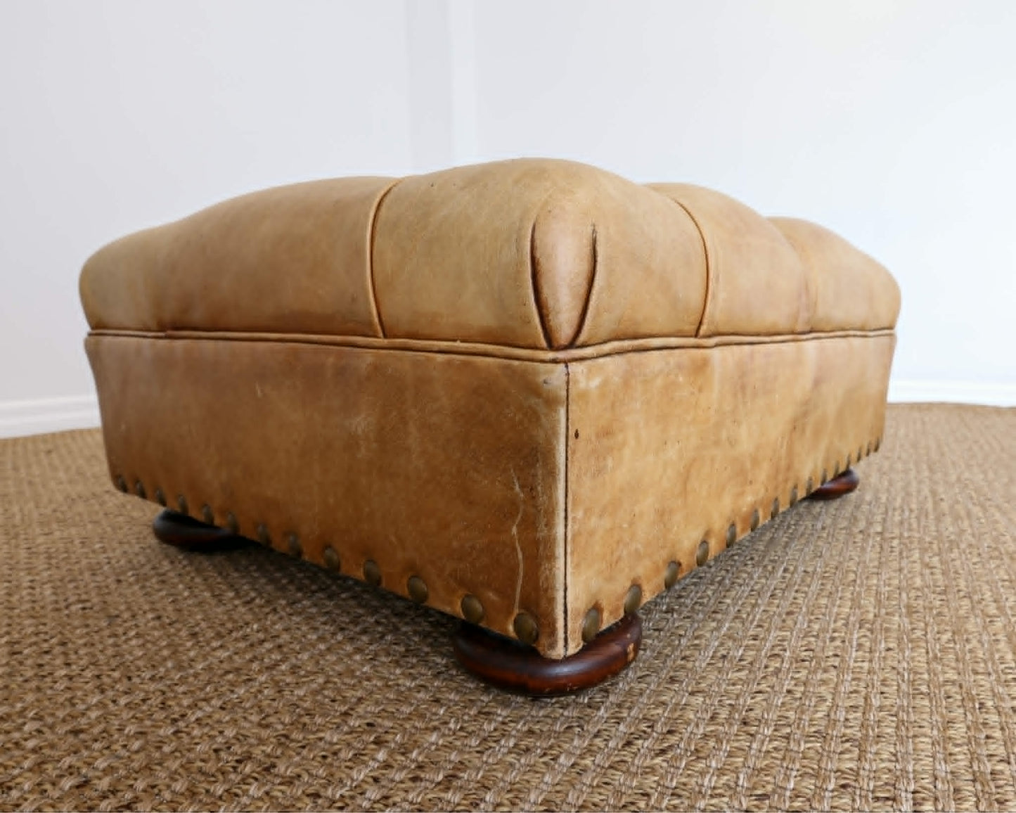 Vintage Ralph Lauren Leather Writer's Ottoman