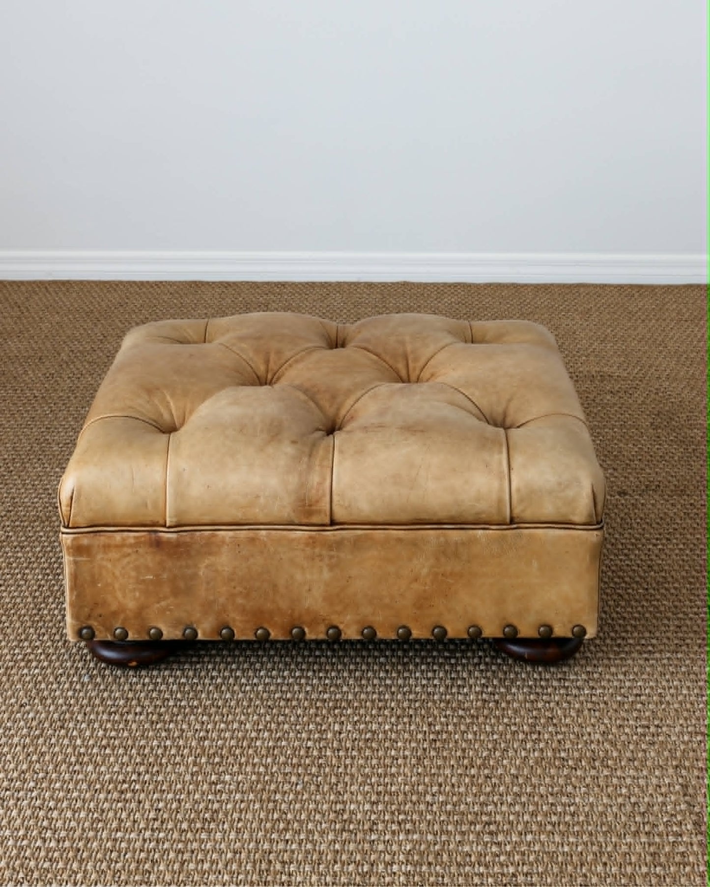 Vintage Ralph Lauren Leather Writer's Ottoman