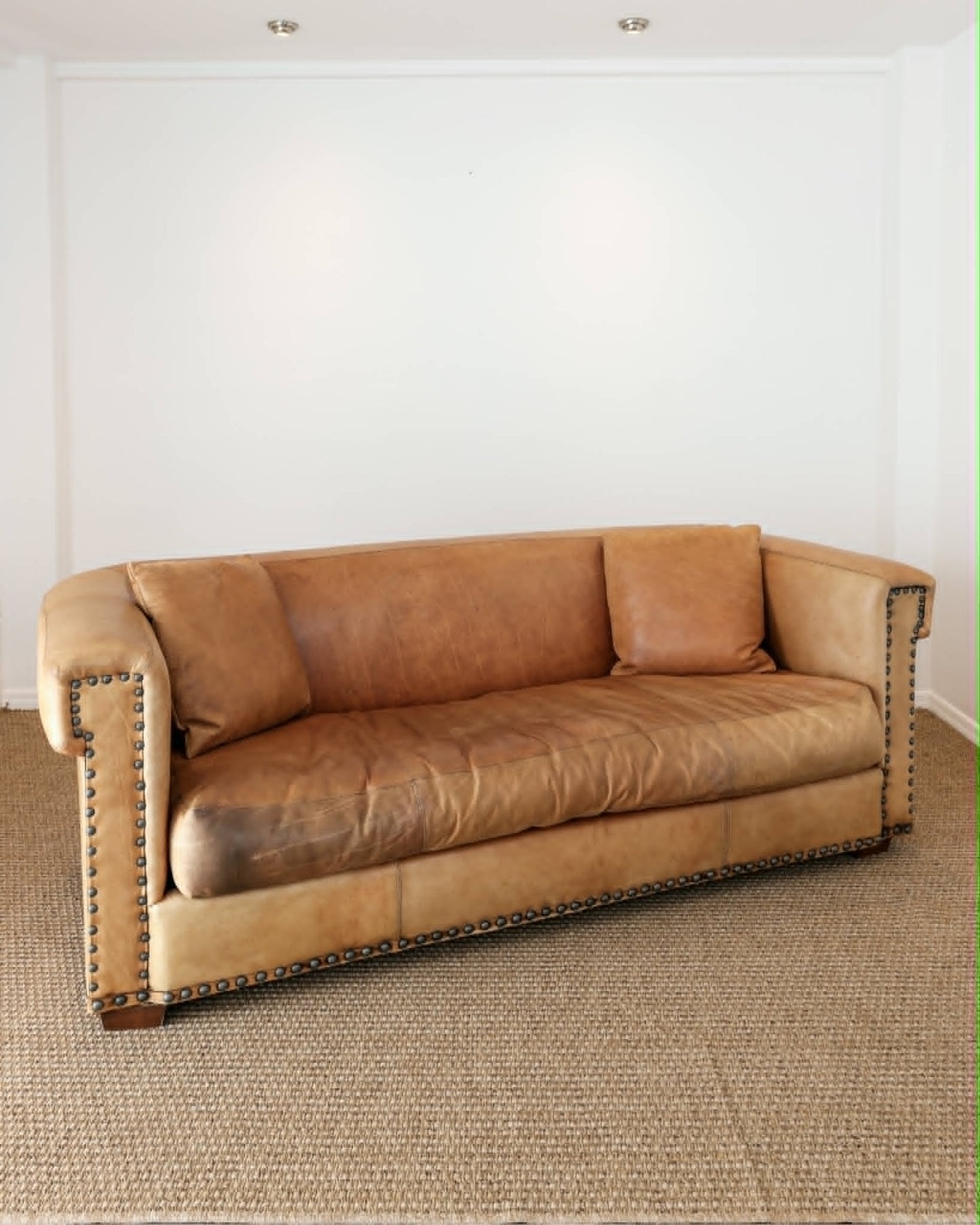 Vintage Ralph Lauren Leather Sofa by Henredon - Circa 1990's