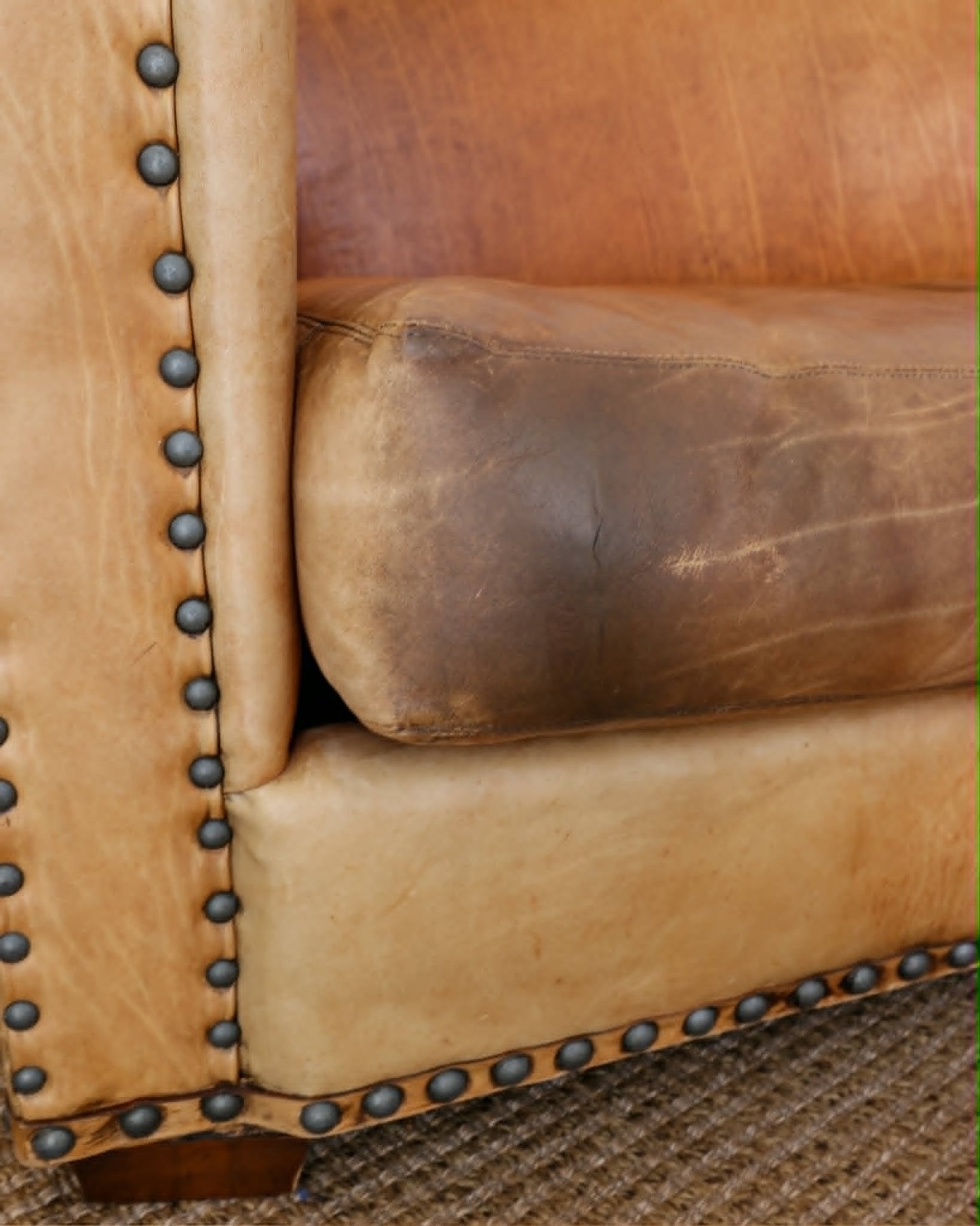 Vintage Ralph Lauren Leather Sofa by Henredon - Circa 1990's