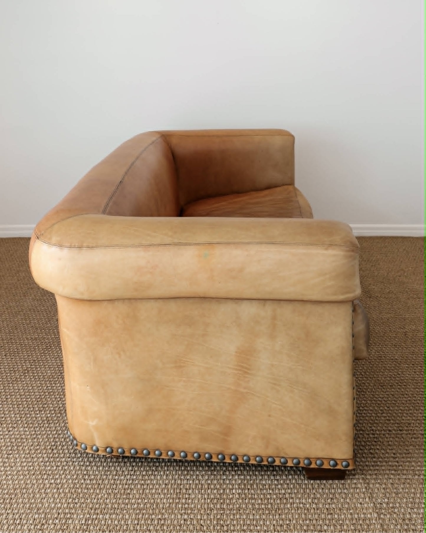 Vintage Ralph Lauren Leather Sofa by Henredon - Circa 1990's