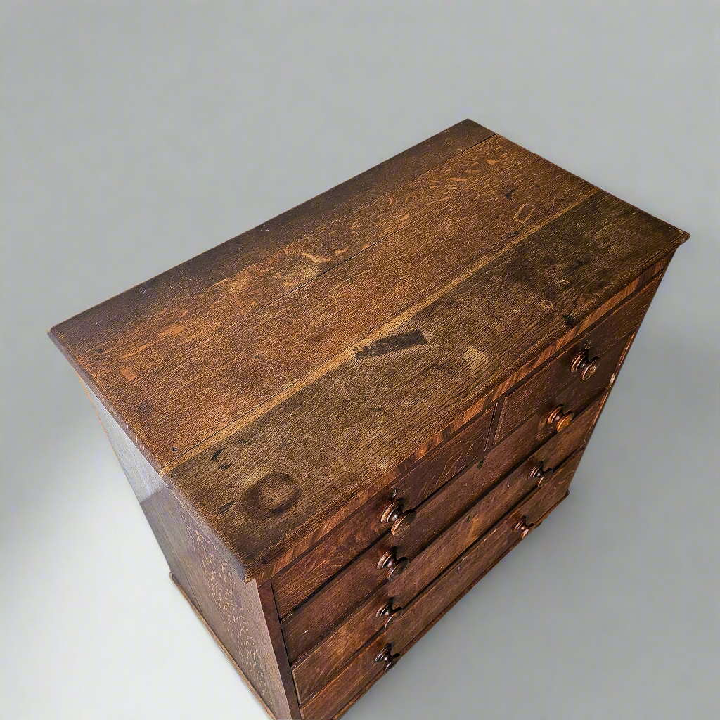 Antique 19th-century oak chest of drawers