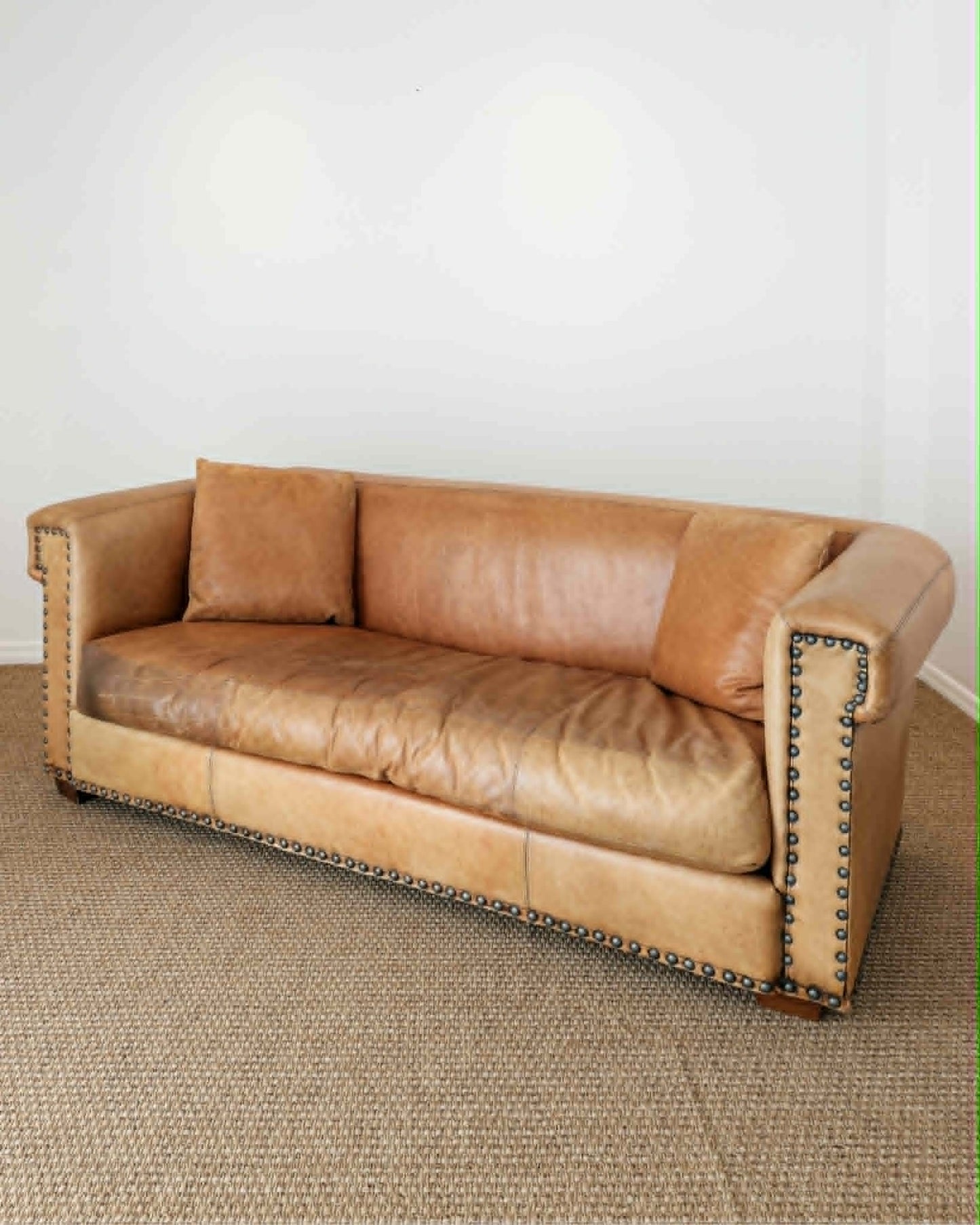 Vintage Ralph Lauren Leather Sofa by Henredon - Circa 1990's