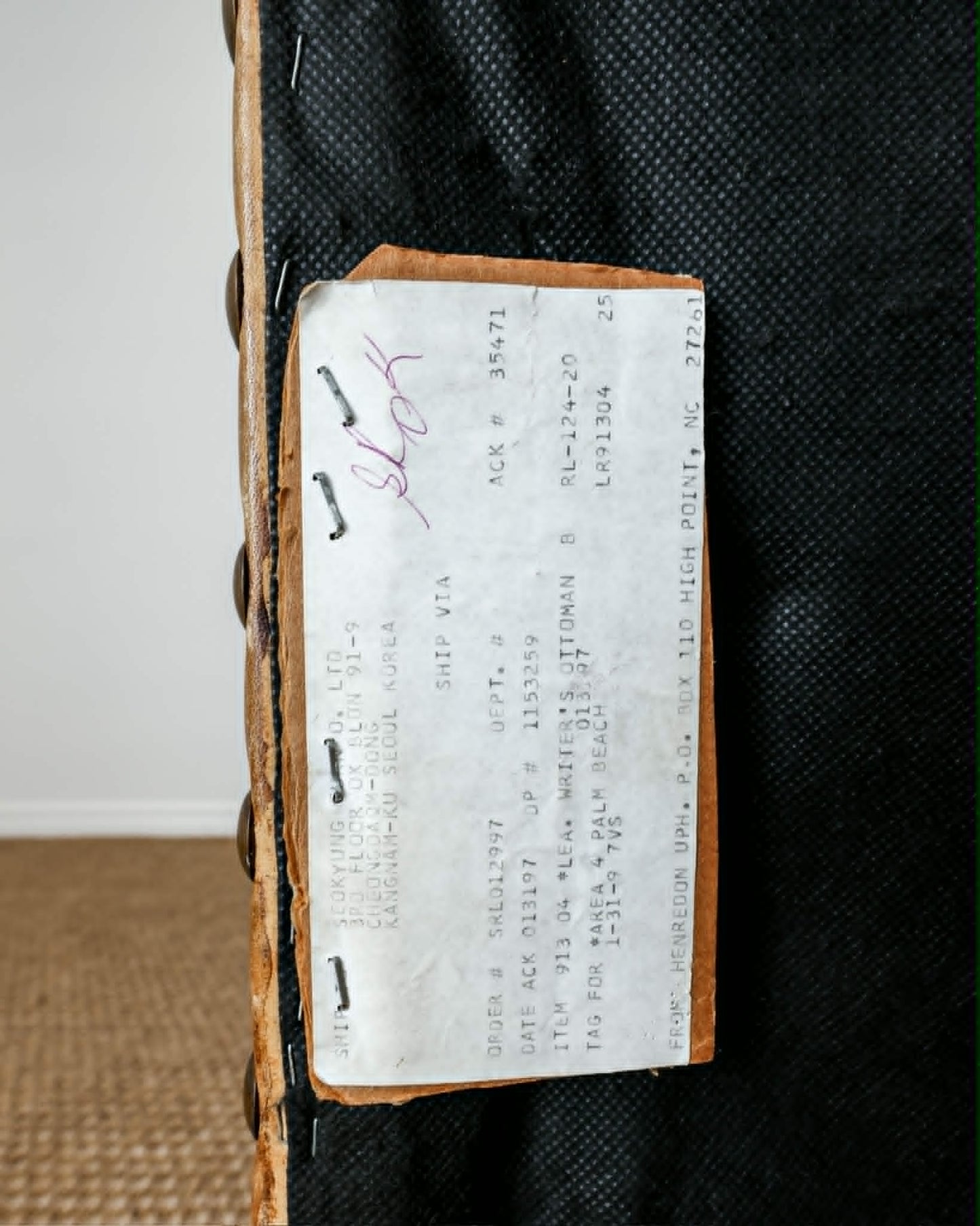 Vintage Ralph Lauren Leather Writer's Ottoman