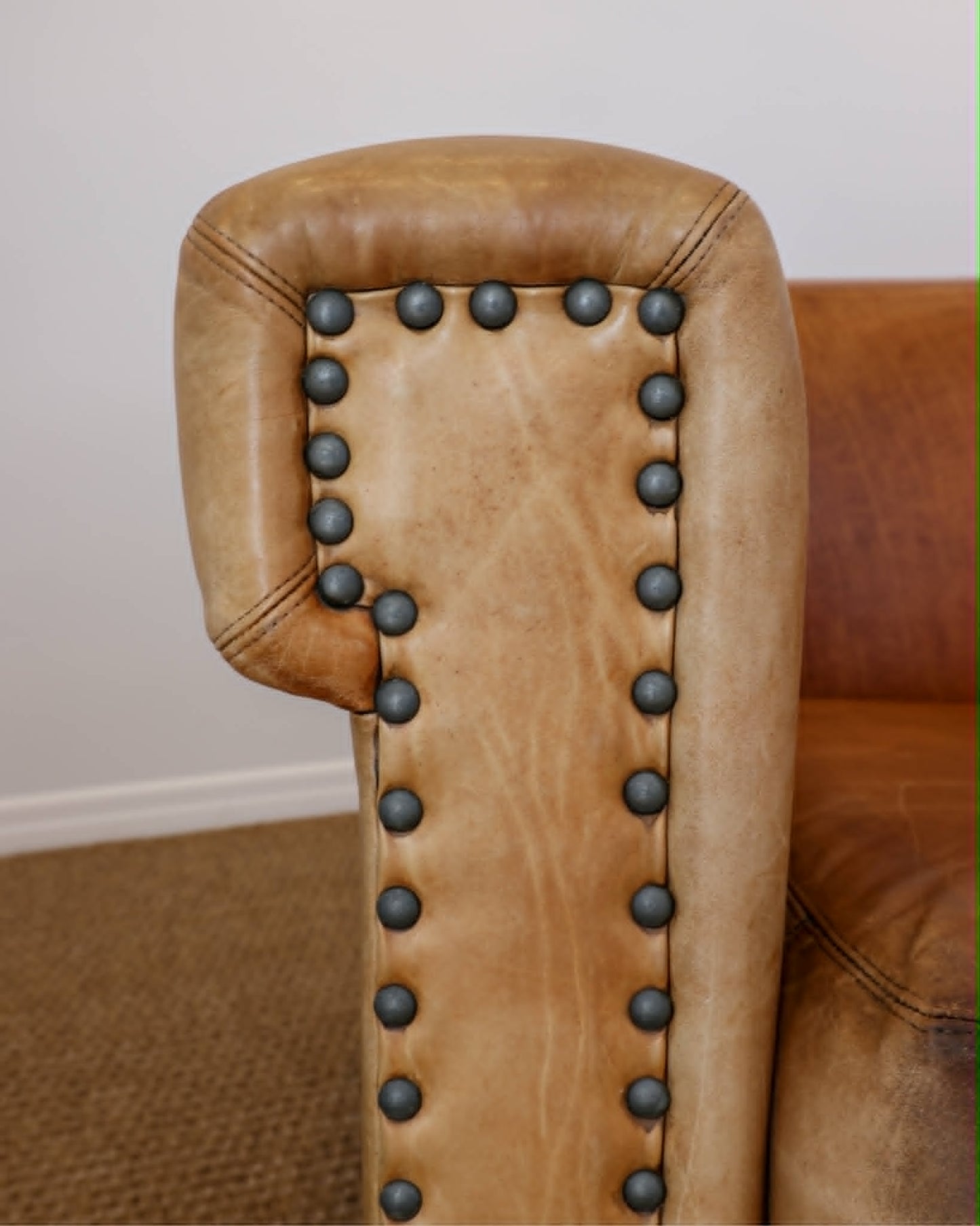 Vintage Ralph Lauren Leather Sofa by Henredon - Circa 1990's