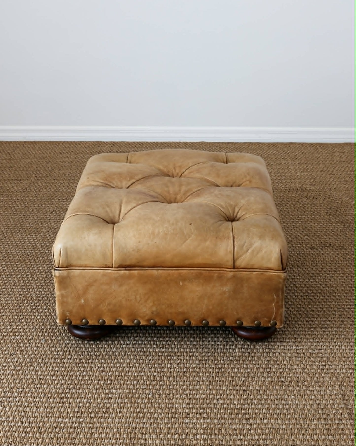 Vintage Ralph Lauren Leather Writer's Ottoman