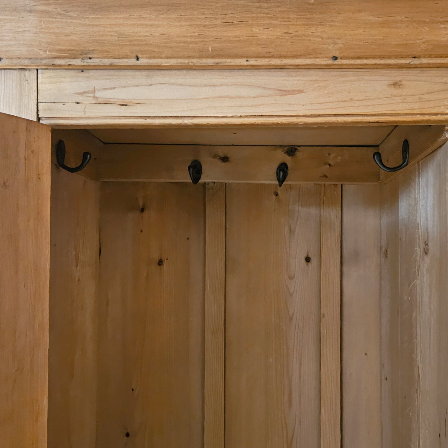 Antique English Pine Wardrobe - Circa 1880