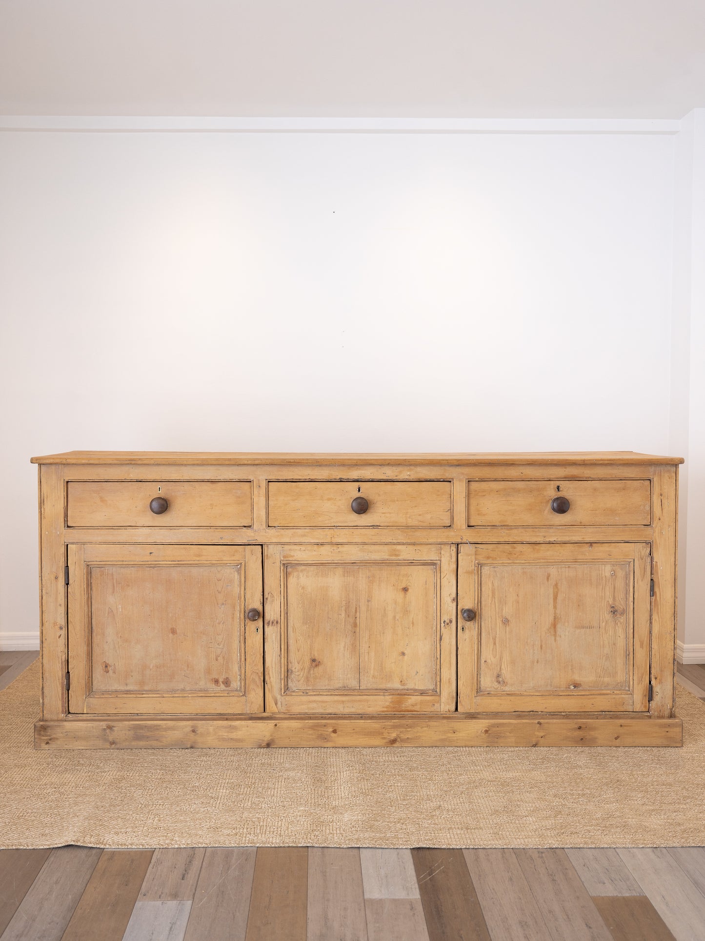 Antique English Pine Sideboard - Circa 1880