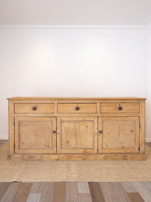 Antique English Pine Sideboard - Circa 1880
