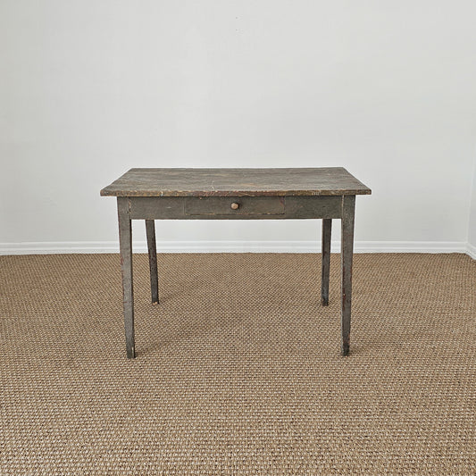 Antique Primitive Painted Pine Farm Table - Circa 1870