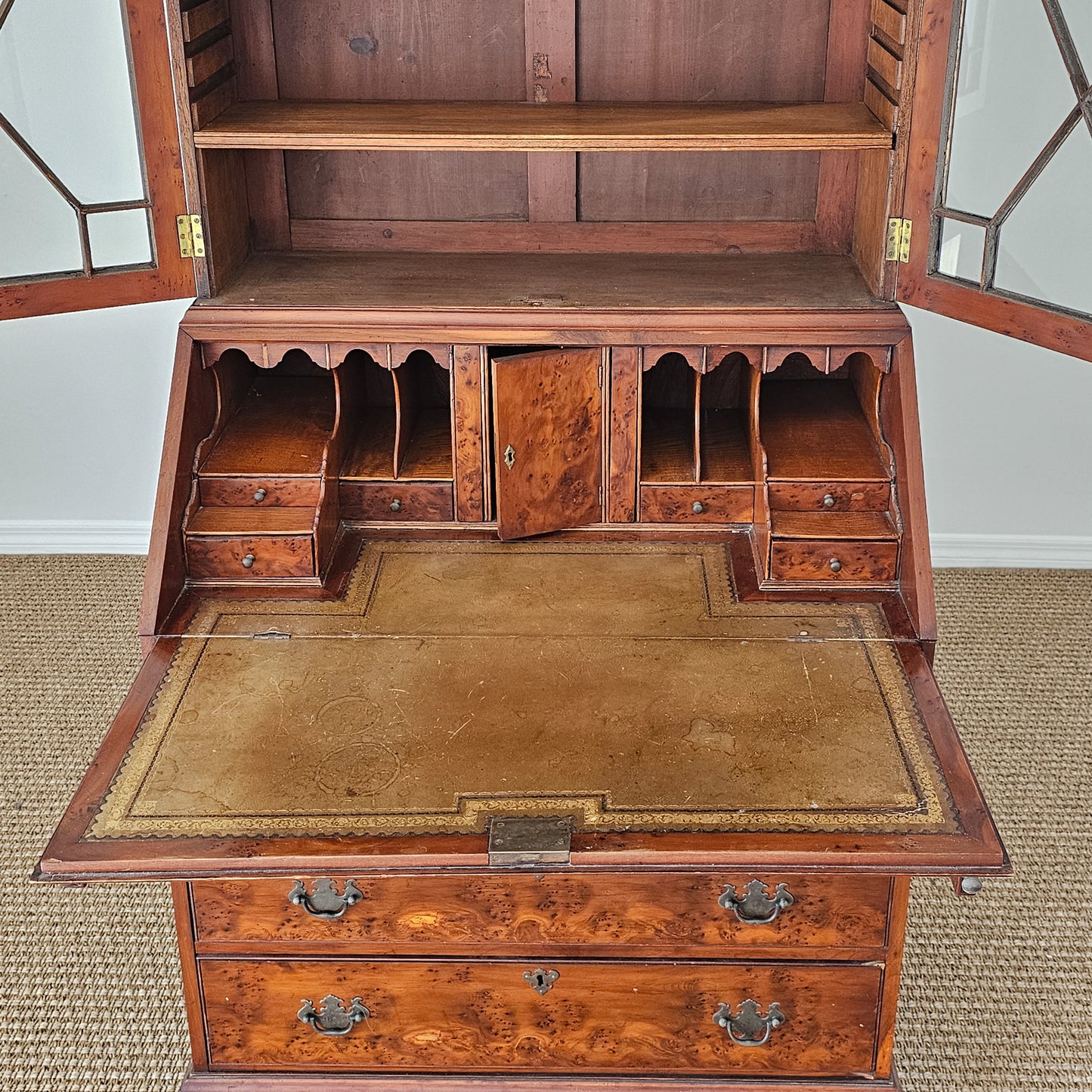 Antique English Secretary Bookcase | Georgian Revival | Circa 1900–1930