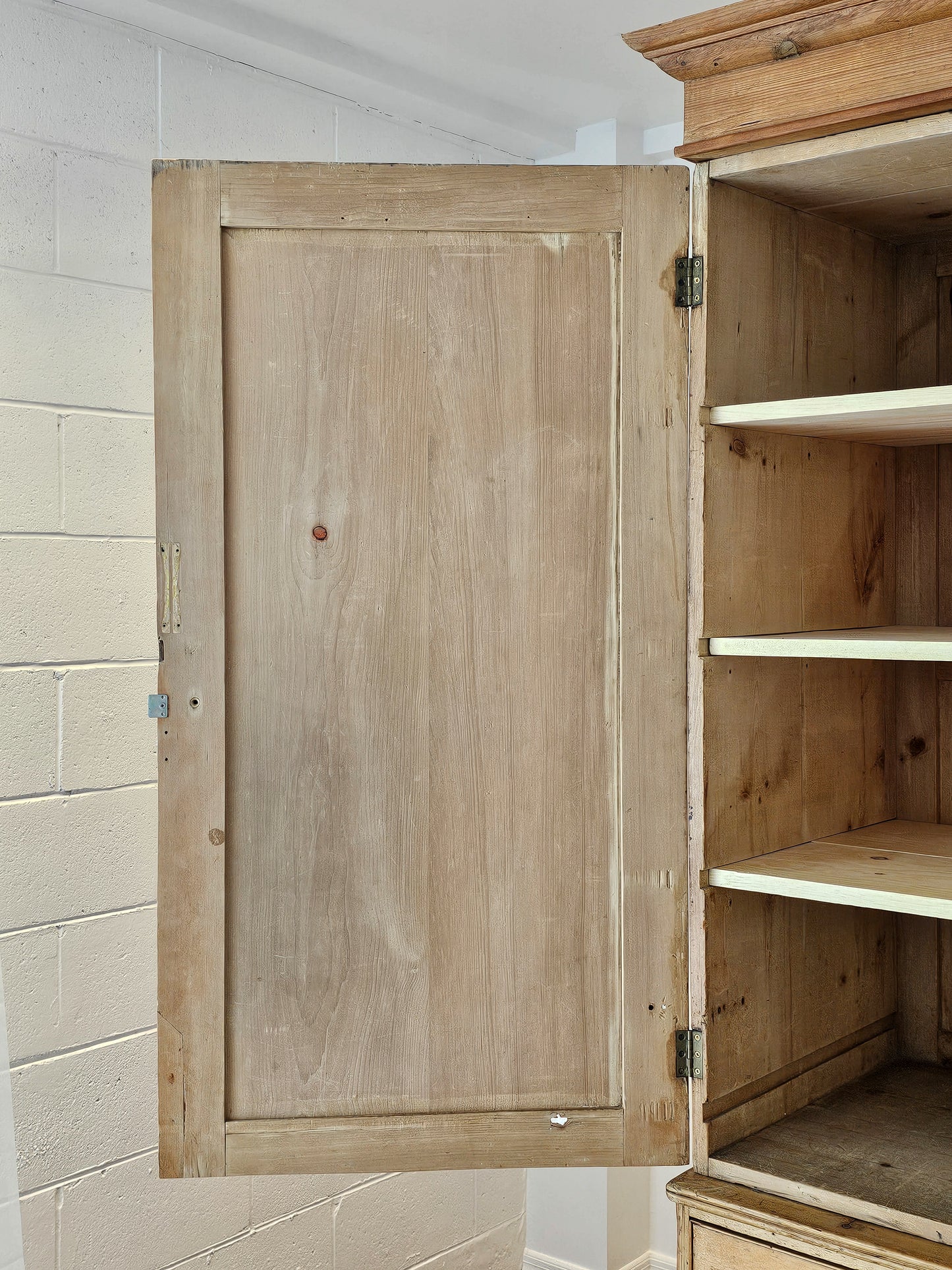 Antique English Pine Linen Press / Housekeeper’s Cupboard