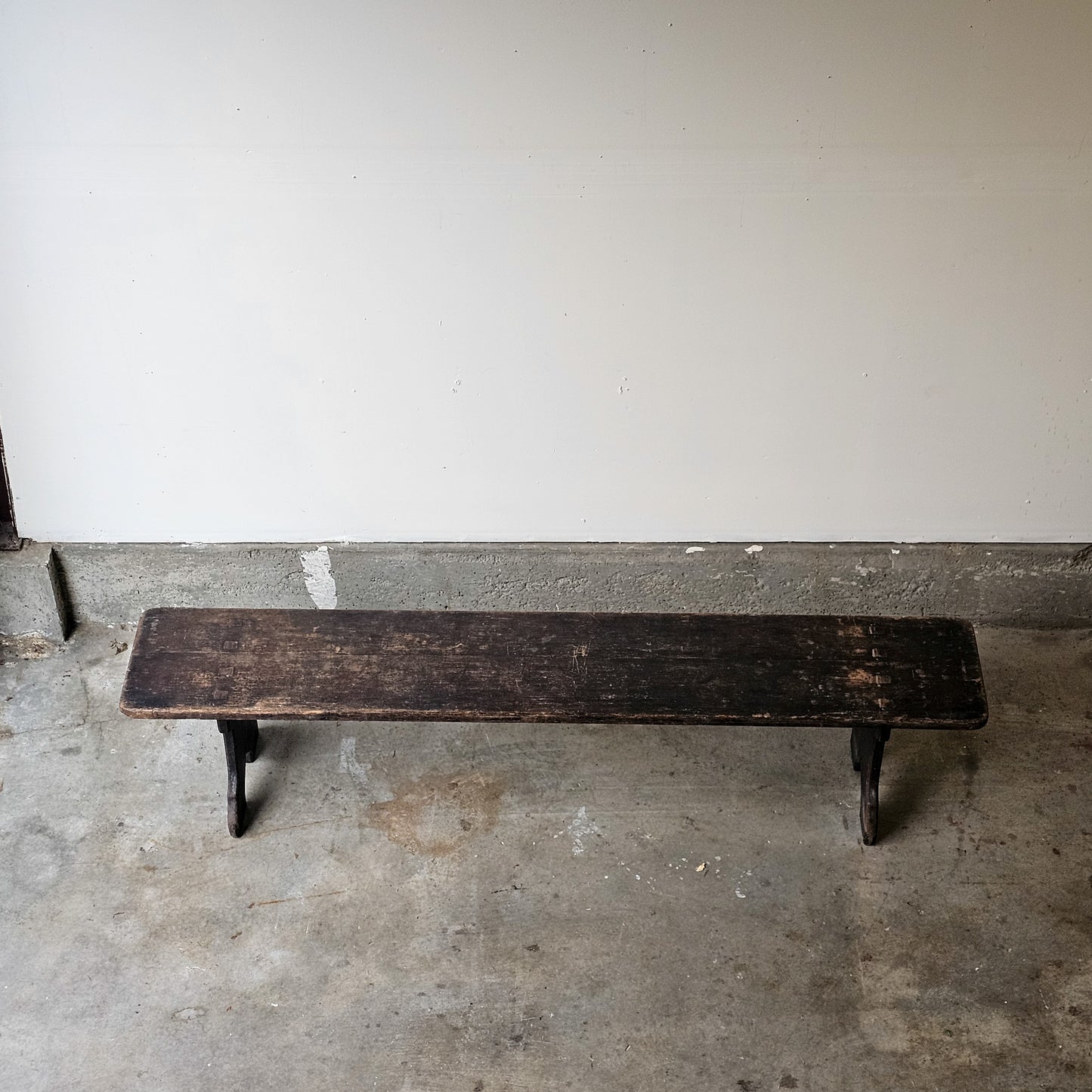 Antique English Oak Bench - Circa 1910