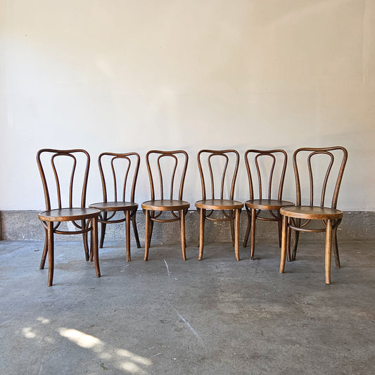 Vintage bentwood dining chairs - set of 6
