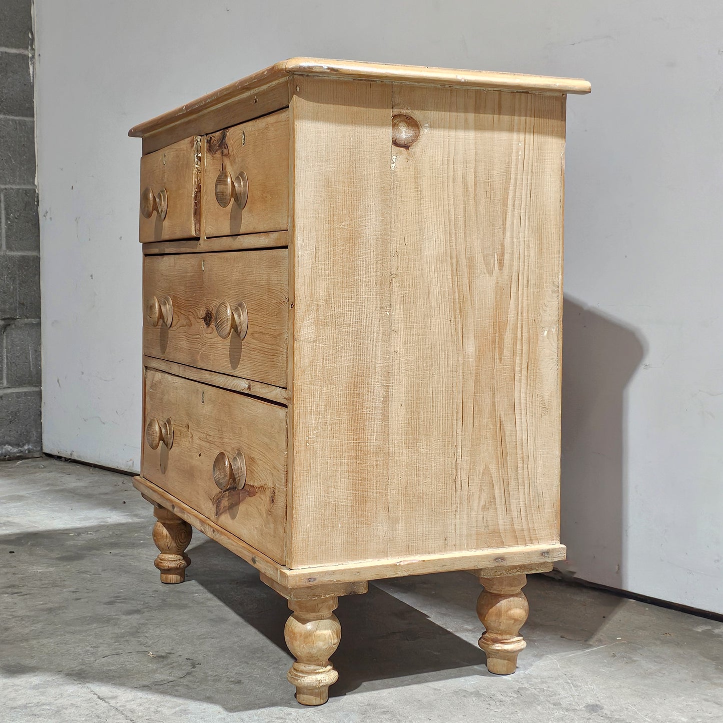 Antique English Pine Petite Dresser or Nightstand- Circa 1890