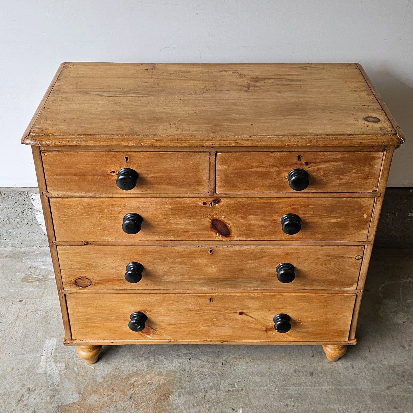 Antique English Pine Honey Tone Dresser - 1870