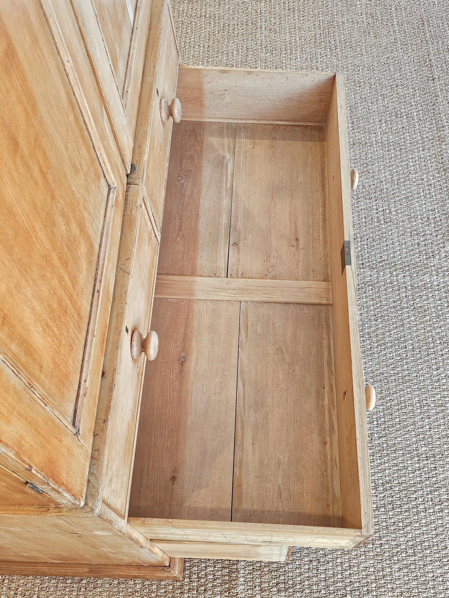 Antique English Pine Linen Press / Housekeeper’s Cupboard