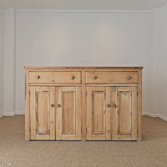 Antique English Pine Sideboard - Circa 1870