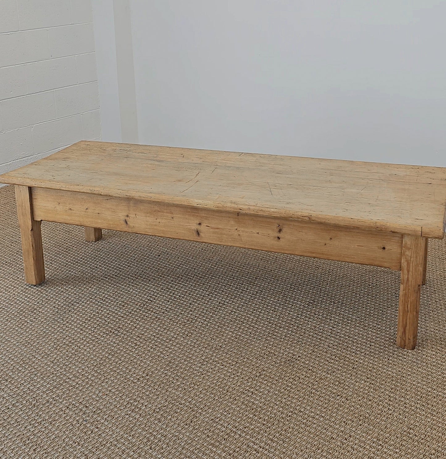 Antique English Pine Coffee Table - Circa 1910
