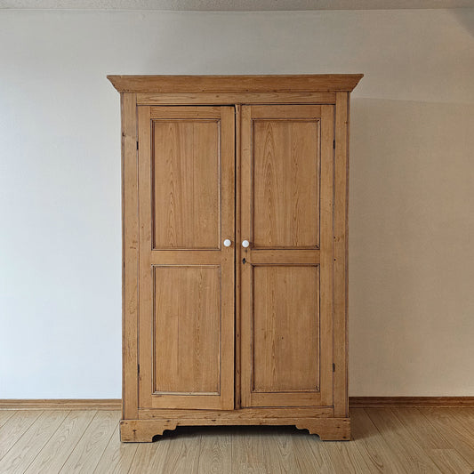 Antique English Pine Wardrobe - Circa 1880