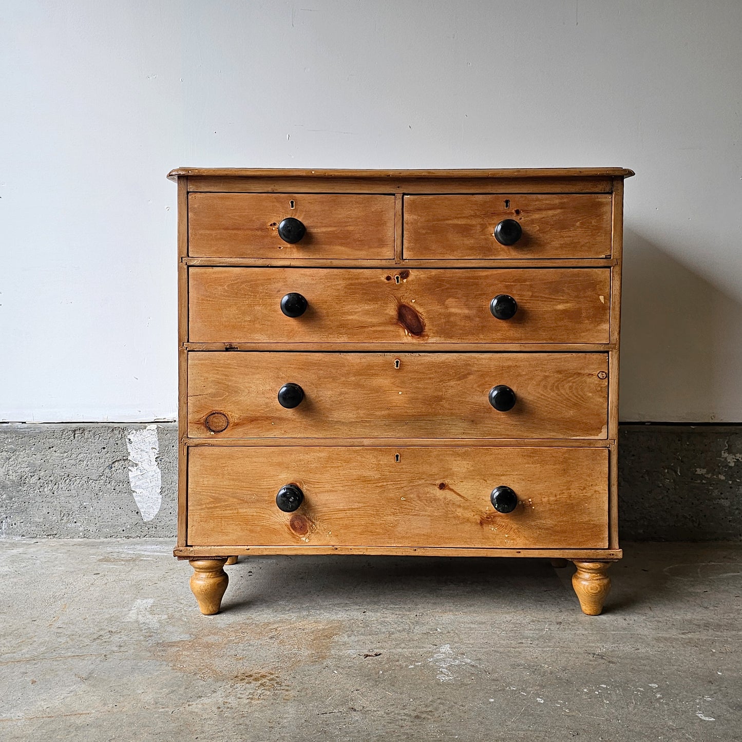 Antique English Pine Honey Tone Dresser - 1870