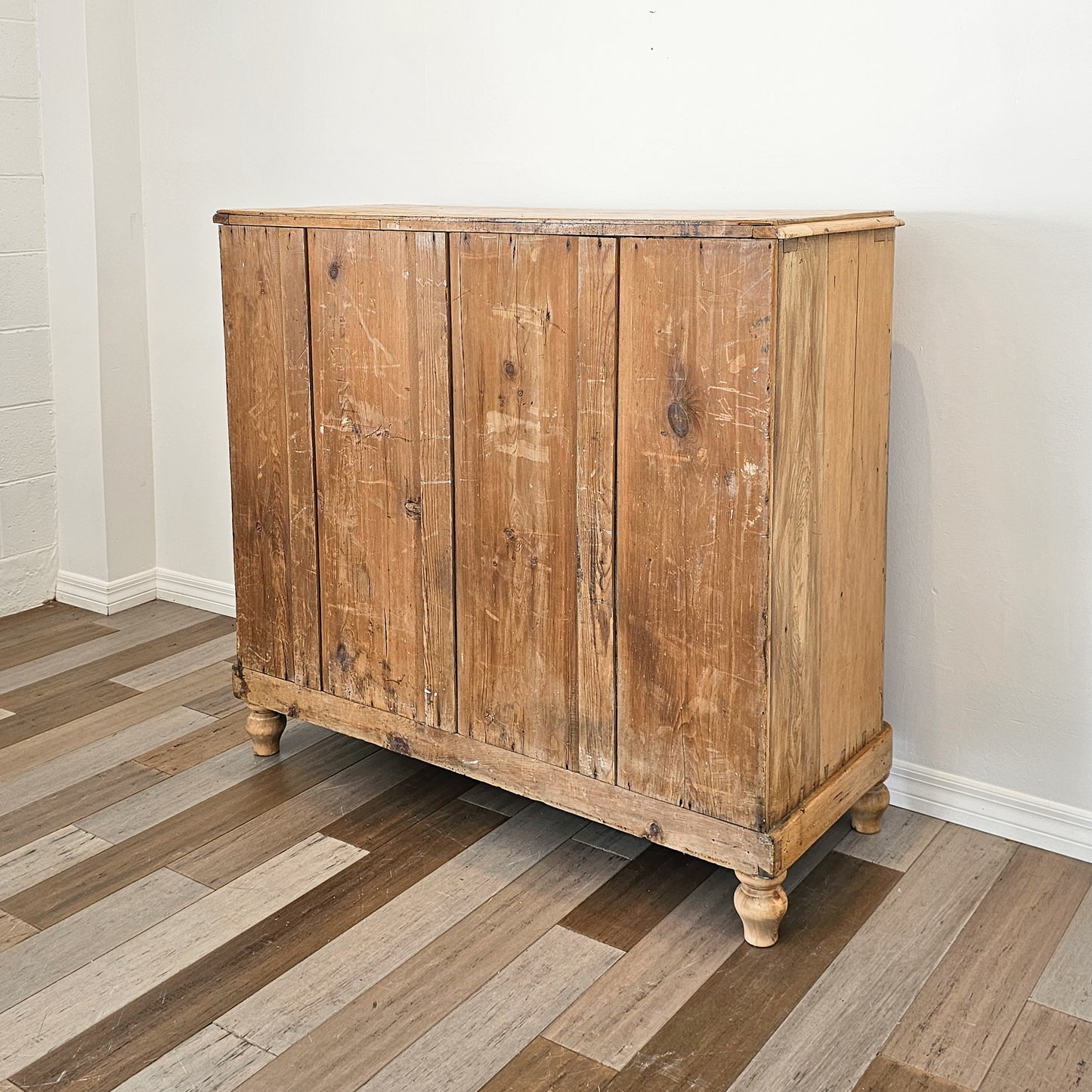 Stately Antique English Pine Chest of Drawers (Dresser) - Circa 1870