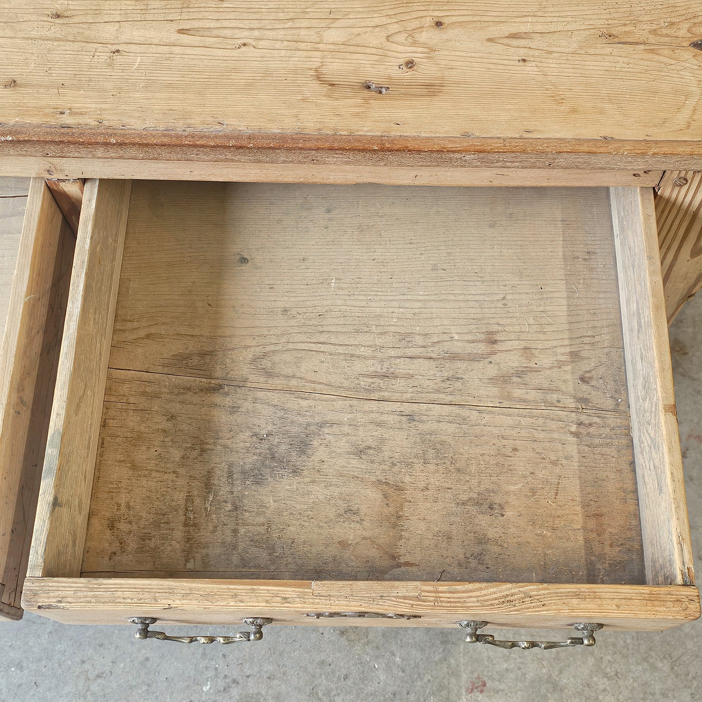 Antique English Pine Farm Table / Writing Table - Circa 1870