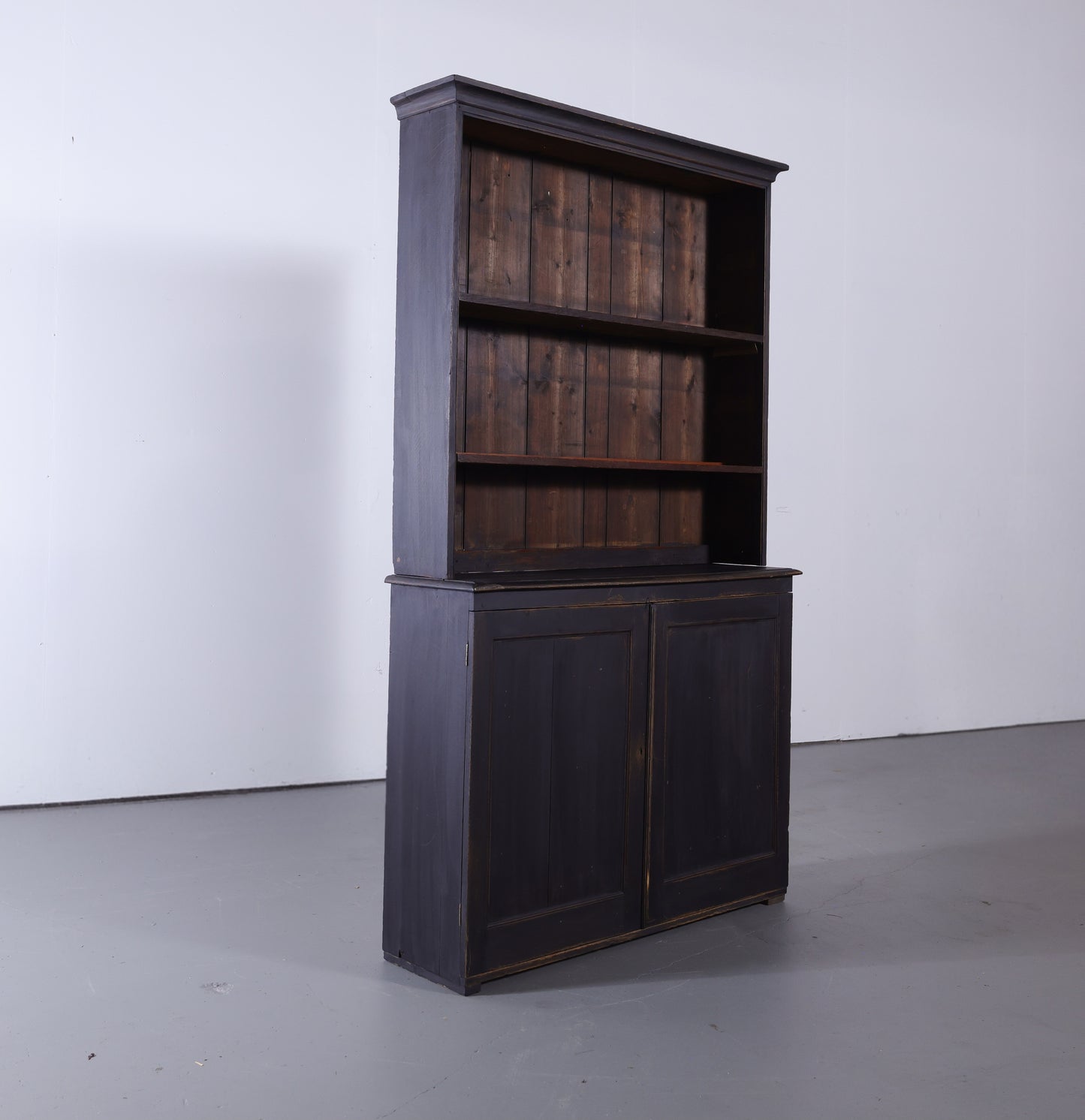 Antique English Painted Bookcase - Circa 1880