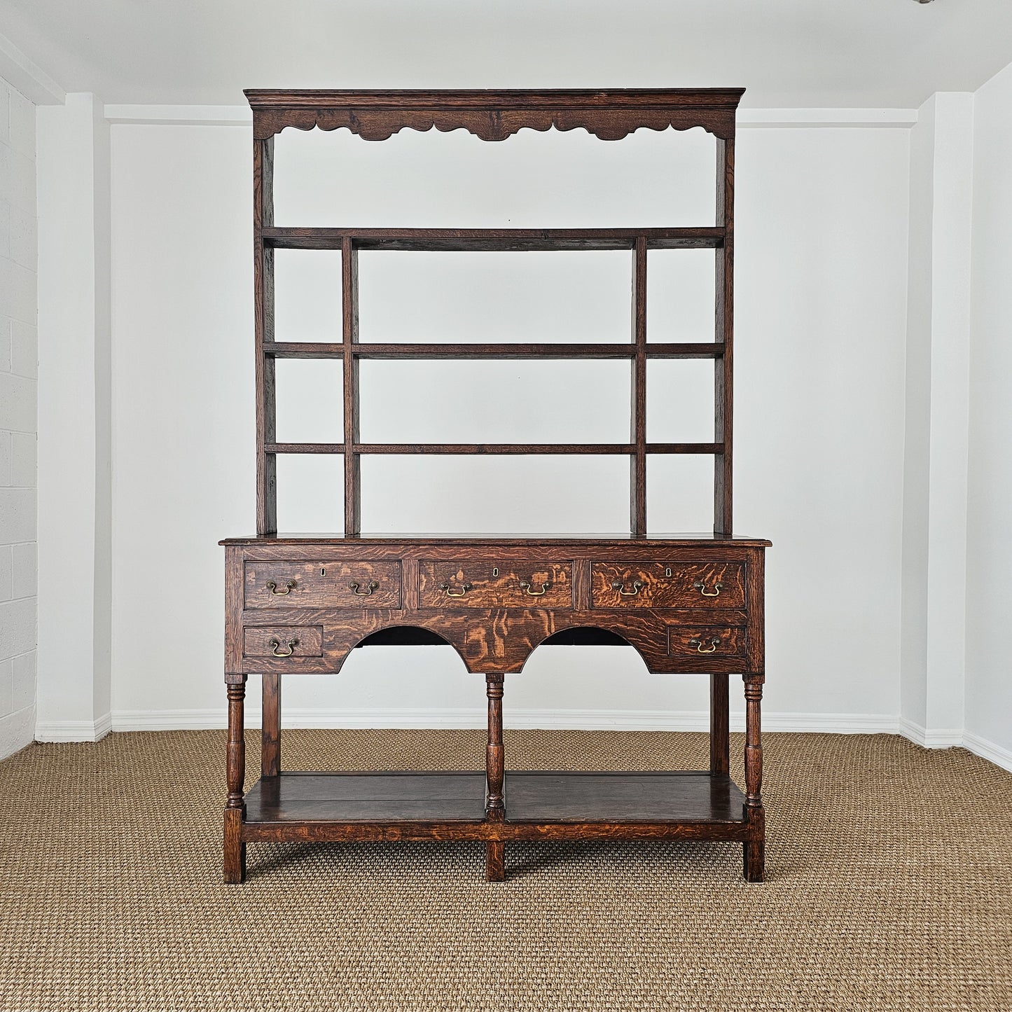 Antique Welsh Oak Plate Rack Dresser | Circa 1830