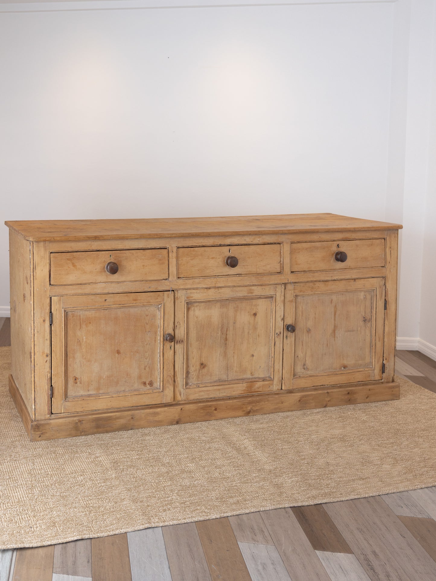 Antique English Pine Sideboard - Circa 1880