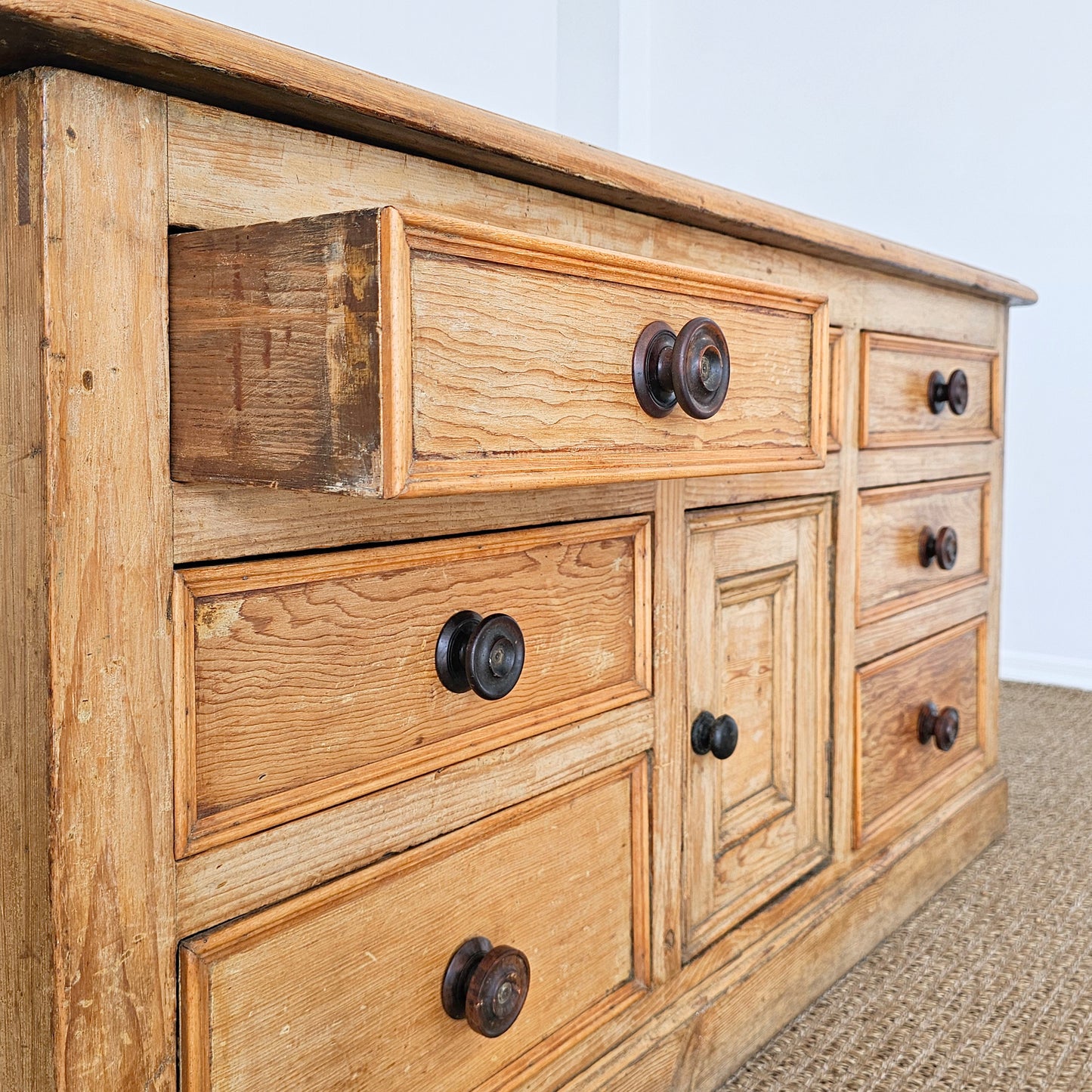 Antique English Pine Sideboard | Circa 1880