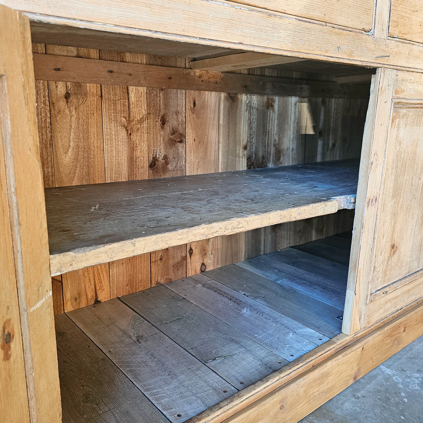 Antique English Pine Sideboard - Circa 1880