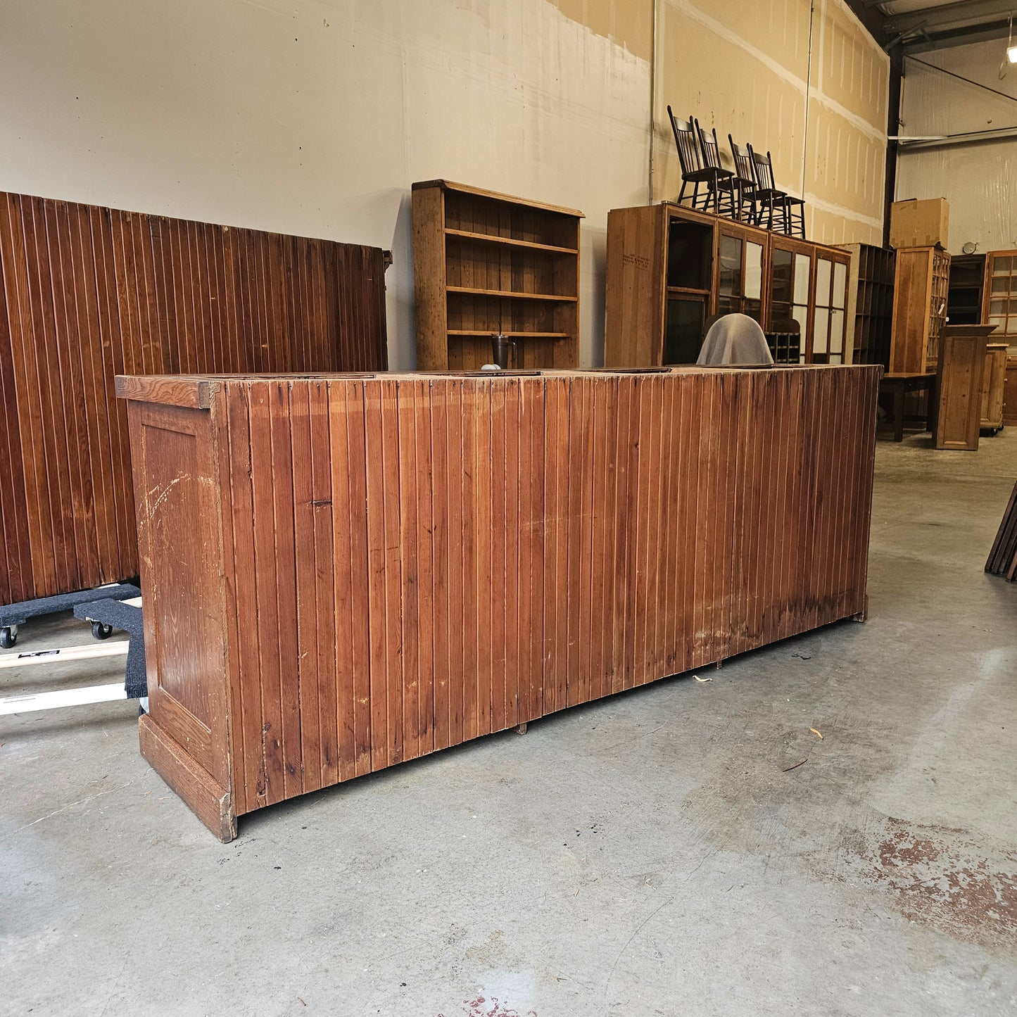 Stately Antique general store display cabinet