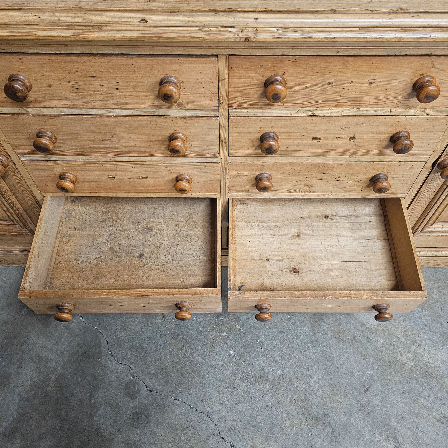 Monumental Antique English Pine Haberdashery - Circa 1880