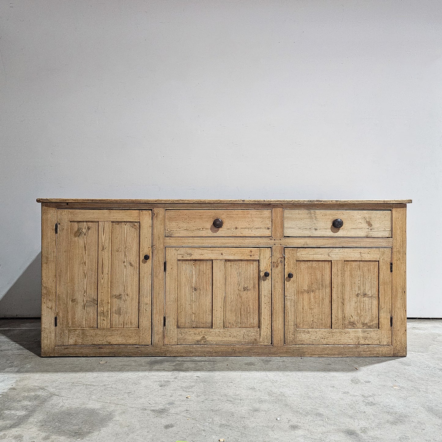 Large Antique English Pine Sideboard - Circa 1880