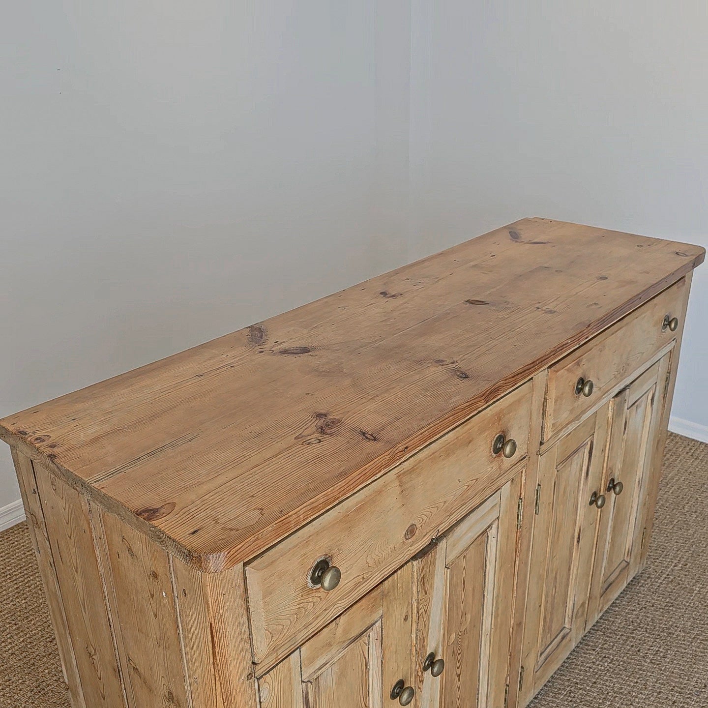 Antique English Pine Sideboard - Circa 1870
