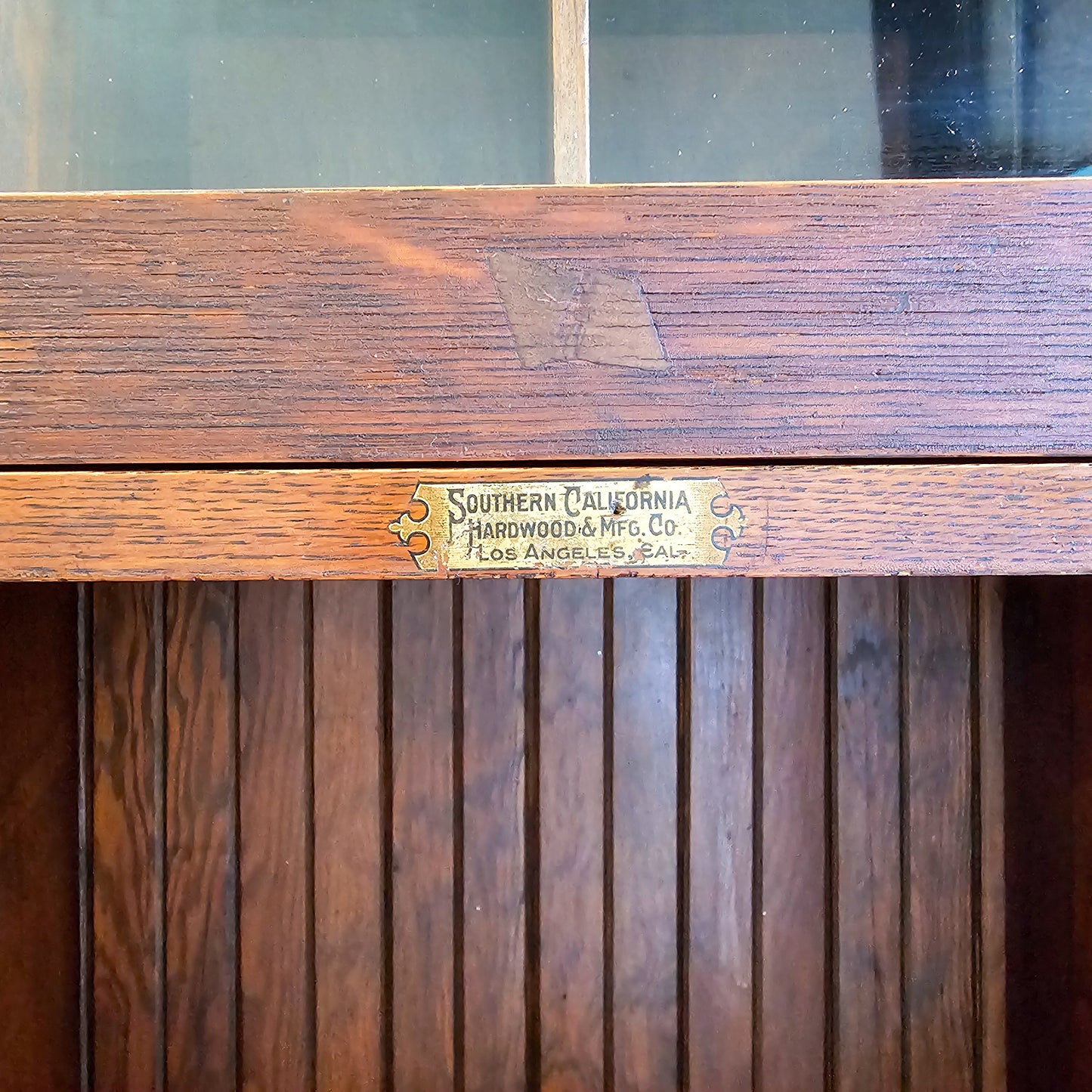 Stately Antique general store display cabinet