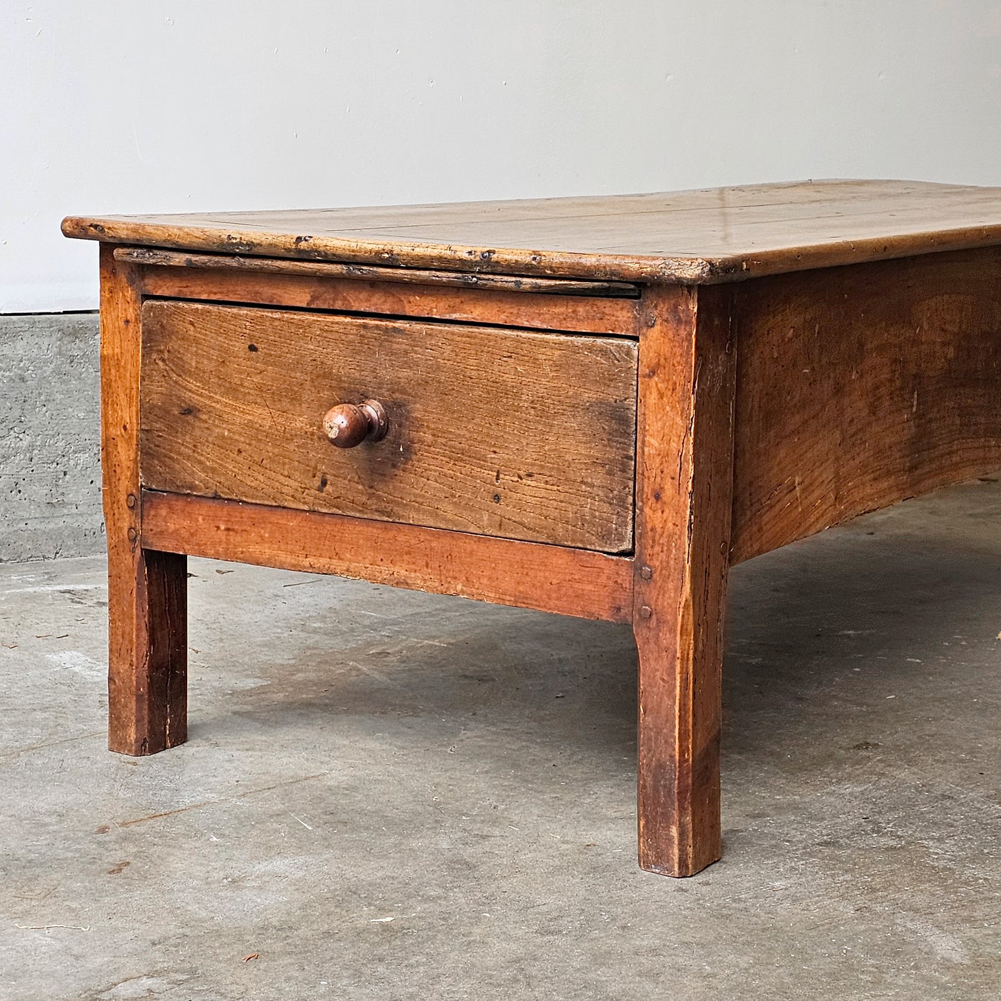 Antique French Chestnut Coffee Table - Circa 1890